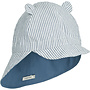Liewood seersucker sun hat blue wave/creme de la creme