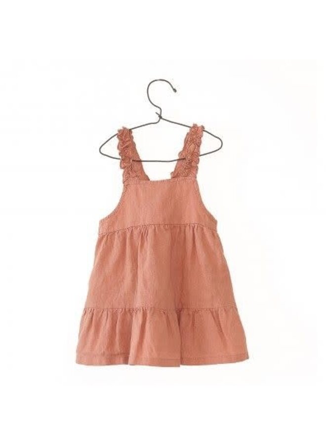 Play Up linen dress coral