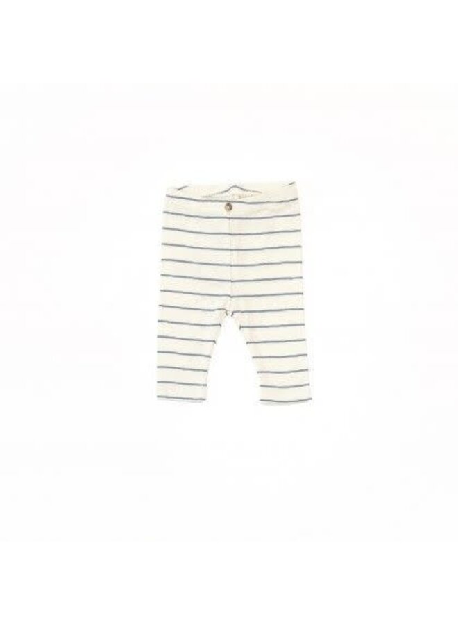 Play Up striped rib leggings sea/fiber