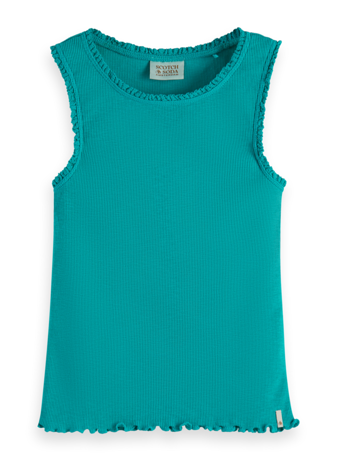 S&S ribbed tank top sea green