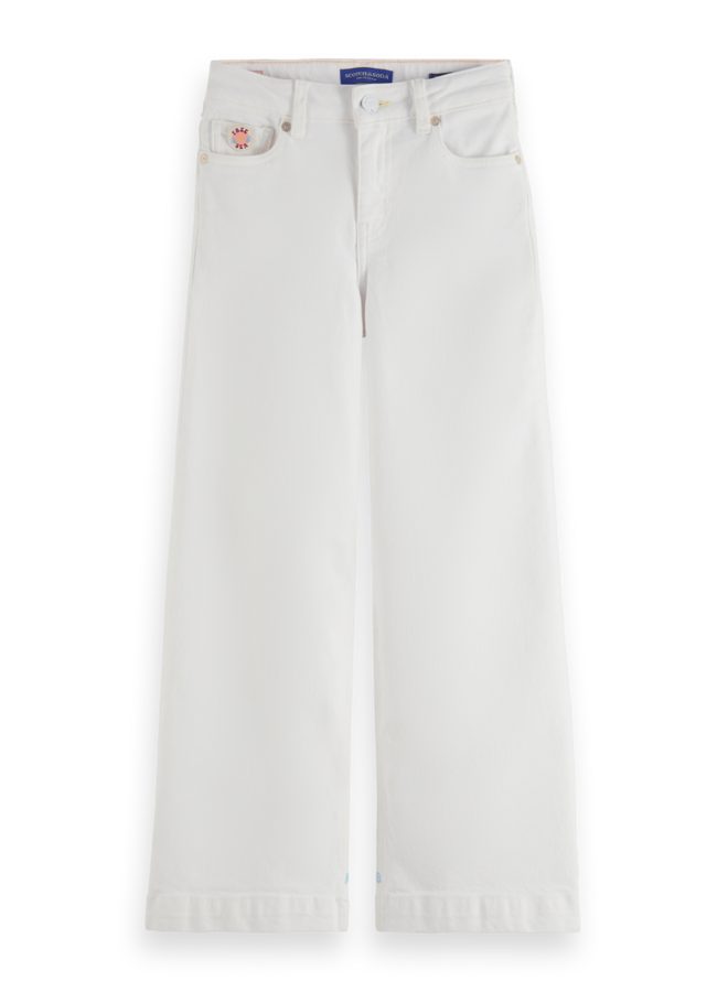 S&S wave jeans wide leg white