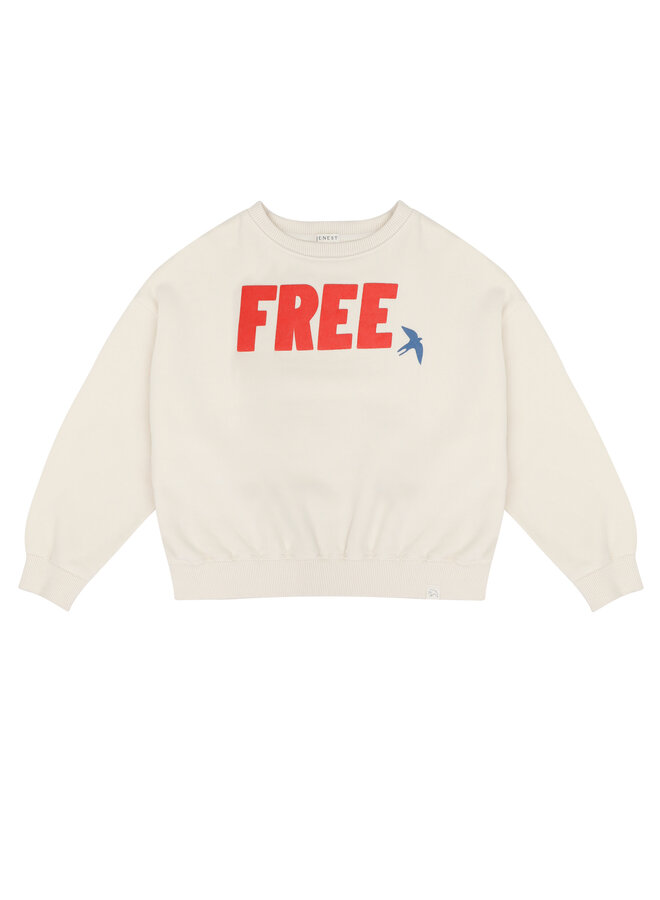 Jenest free bird sweater pebble ecru
