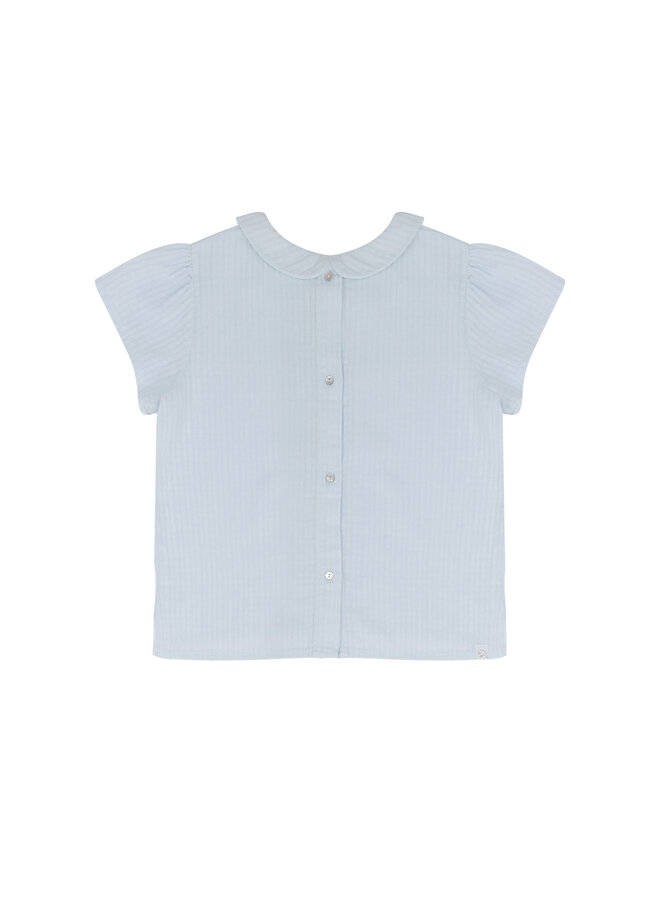 Jenest cosy collar top water blue