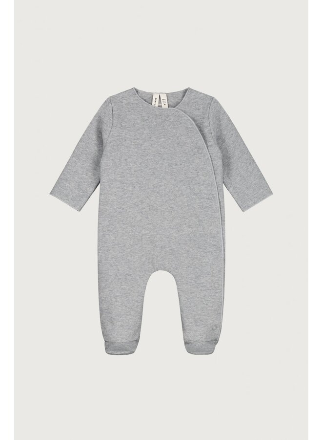 Gray Label newborn suit with snaps grey melange