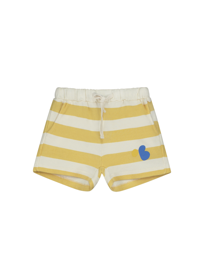 Bonmot short allover wide stripes ivory