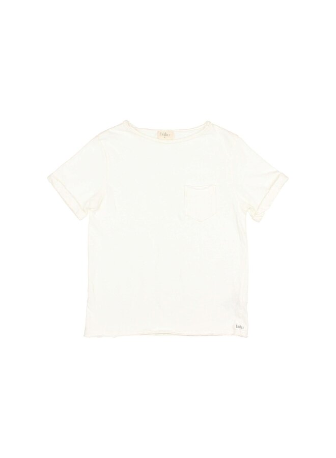 Búho pocket linen t-shirt white