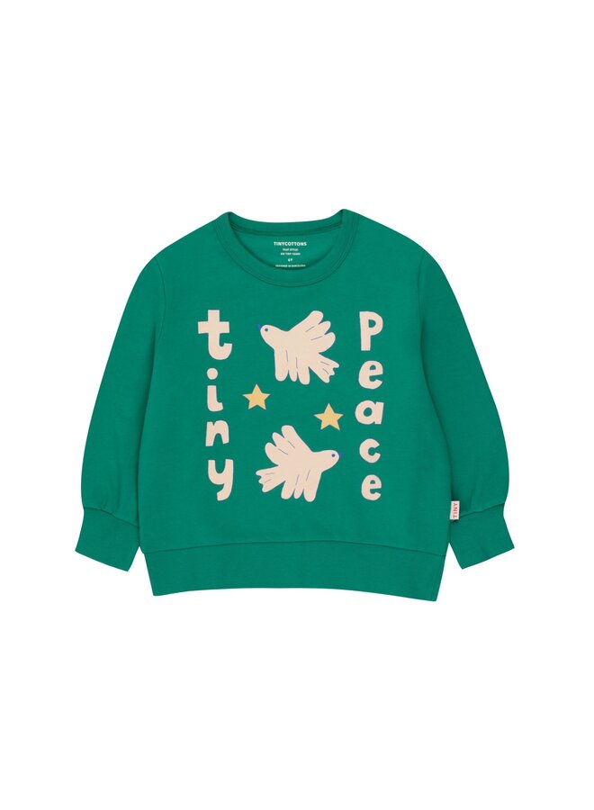 Tiny Cottons peace sweatshirt deep green