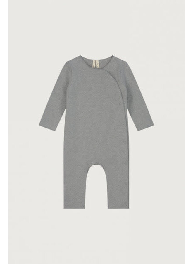Gray Label baby suit with snaps grey melange