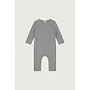 Gray Label baby suit with snaps gots grey melange