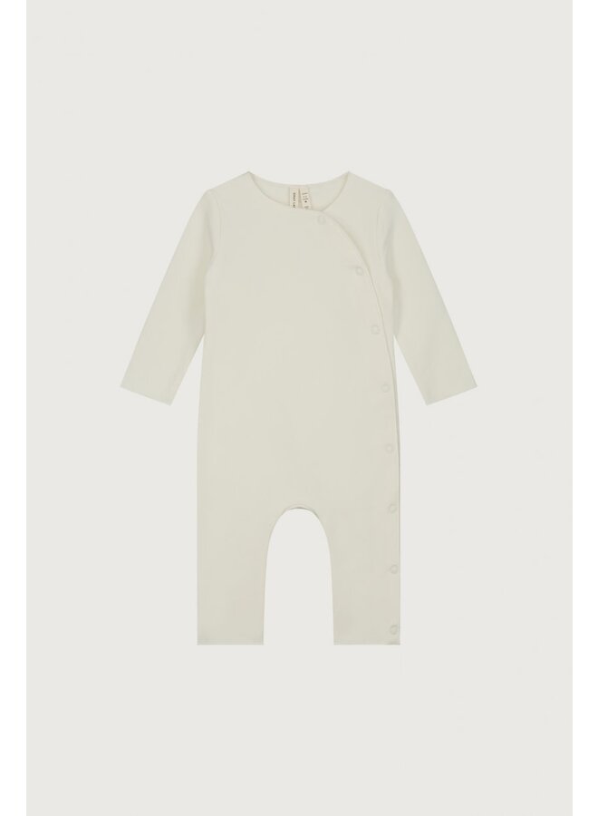 Gray Label baby suit with snaps cream