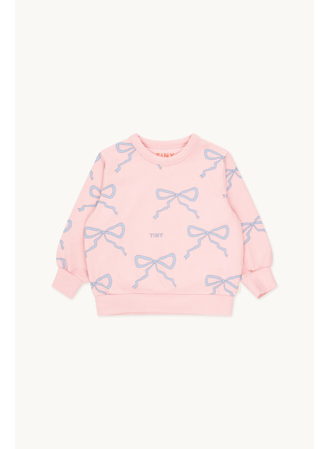 Tiny Cottons bows sweatshirt peach pink