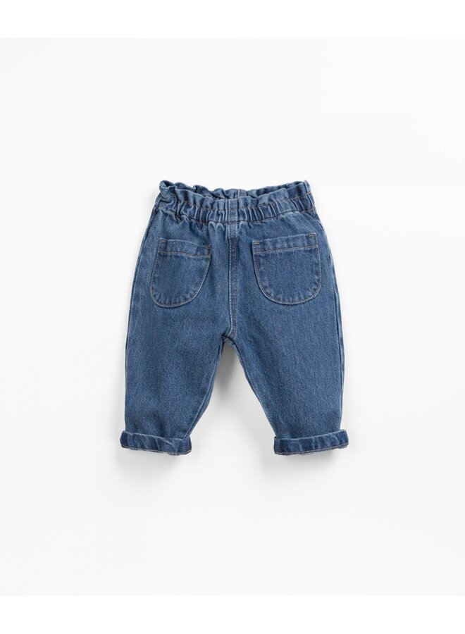 Play Up denim trousers girl blue