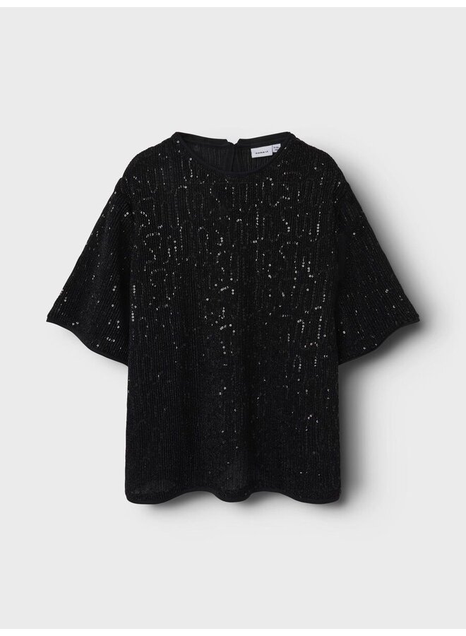 Name it sequin top black