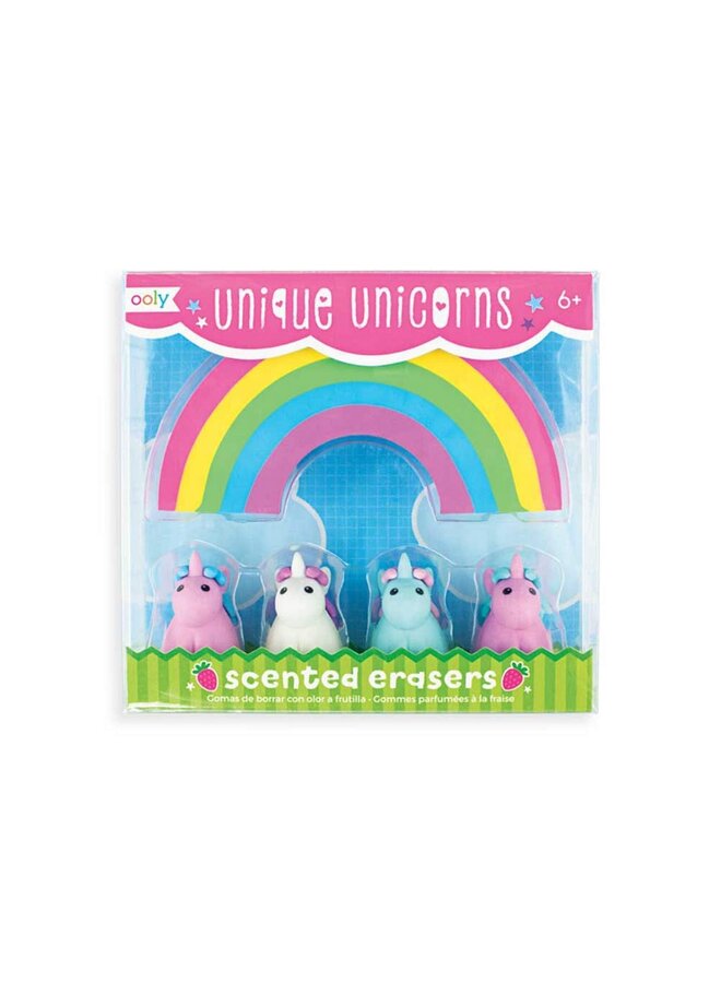 Ooly unique unicorns scented erasers