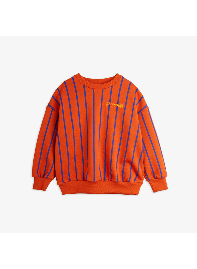 Mini Rodini vertical stripe aop sweatshirt red