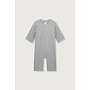 Gray label baby suit with back seam gots grey melange