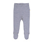 Joha merino wol legging met voetje light grey melange