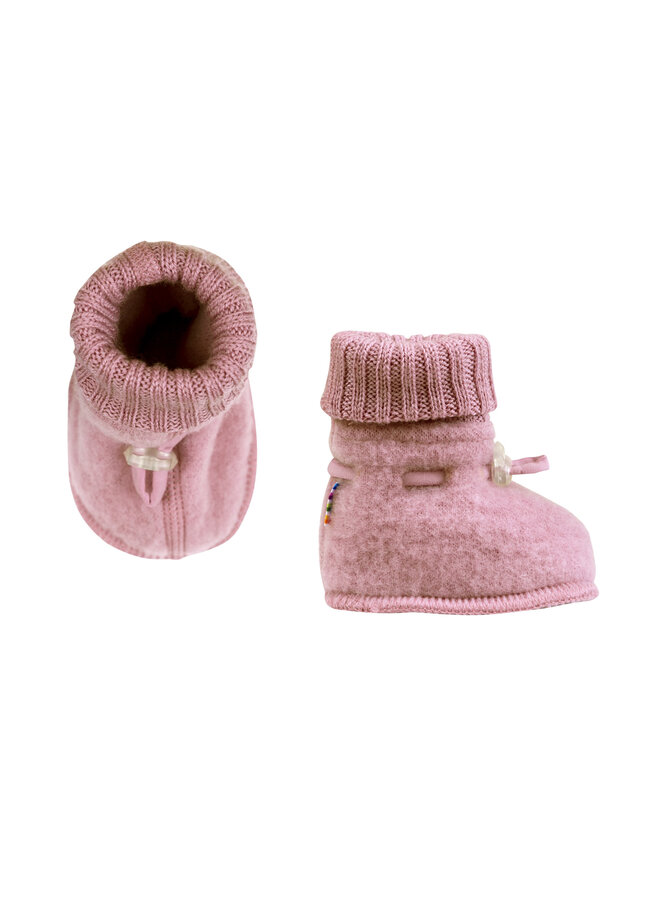 Joha wolfleece slofjes old rose