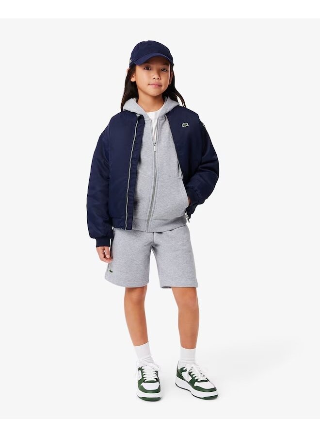 Lacoste lcb core fleece full zip hoodie argent chine heather