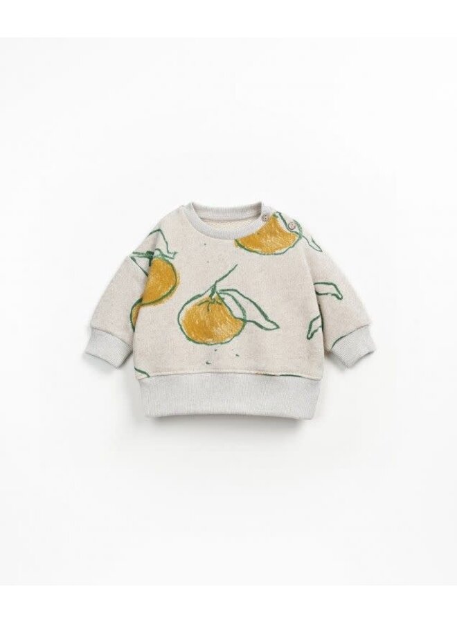 Play up printed fleece sweat grés