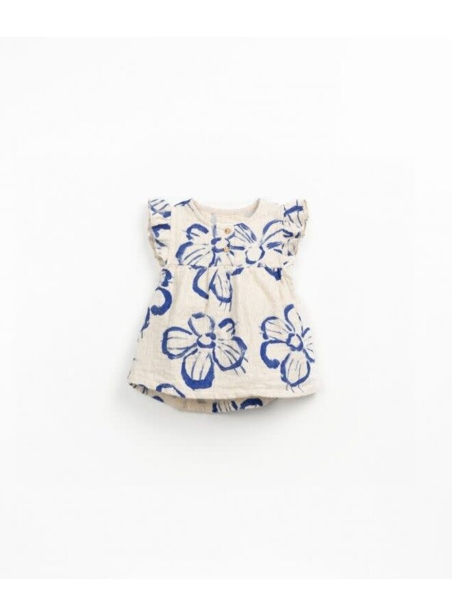 Play up printed woven tunic grés flores