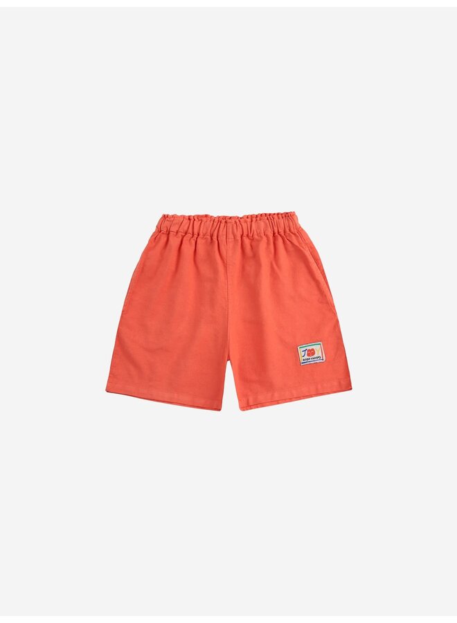 Bobo choses smiling woven bermuda shorts red