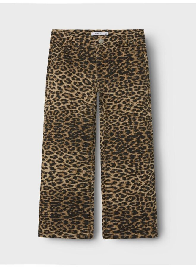Name it leopard jeans silver mink