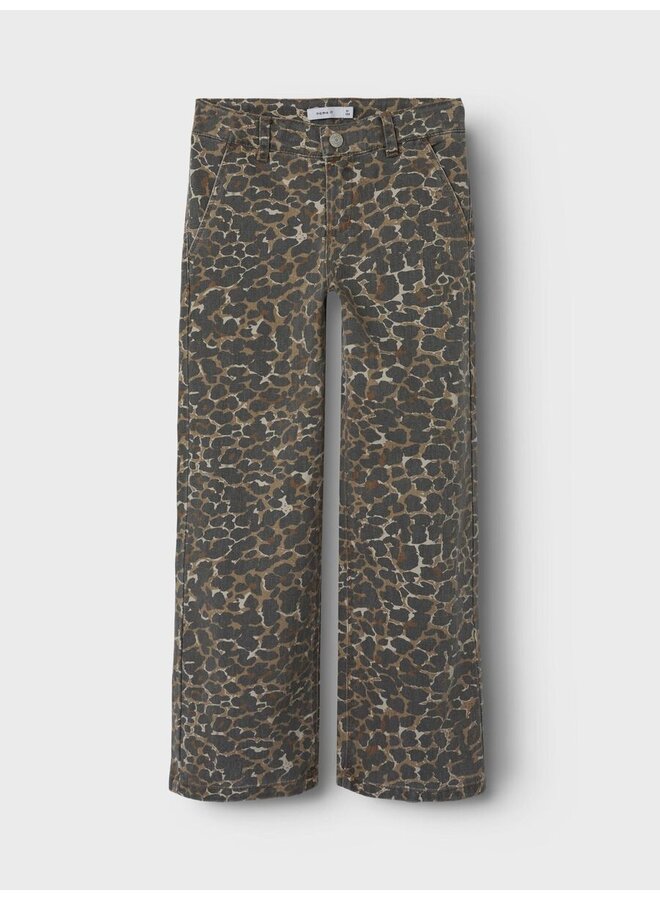 Name it leopard jeans affogat