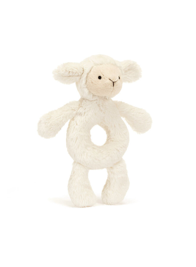Jellycat bashful lamb ring rattle
