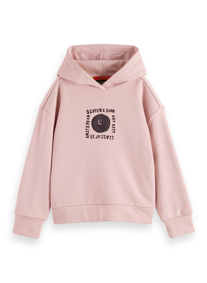 S&S loose fit artwork hoodie burnished lilac