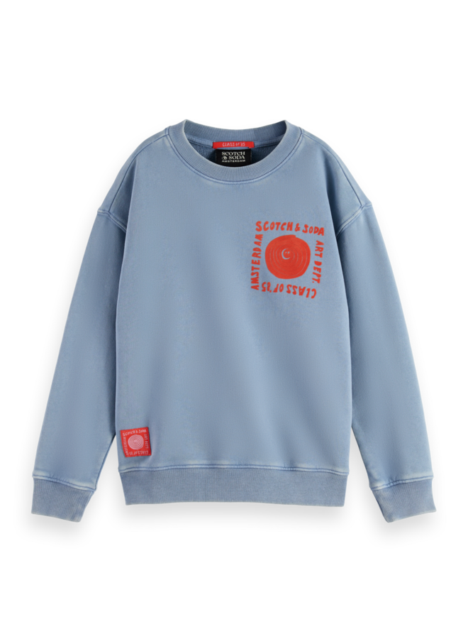 S&S loose fit artwork sweatshirt faded denim