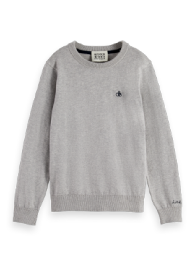 S&S core logo regular fit pullover grey melange