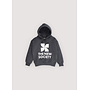 The new society logo hood sweatshirt galactic grey melange