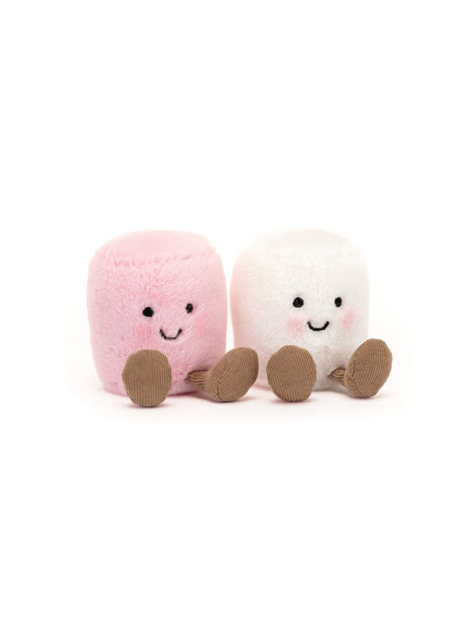 Jellycat amuseables pink &white marshmallows