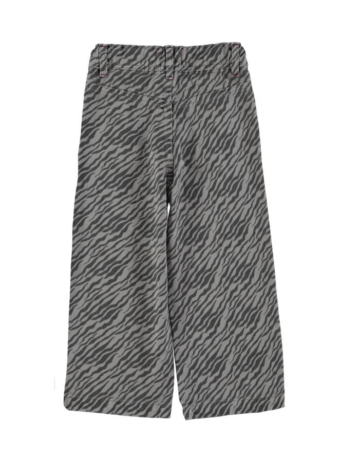 Piupiuchick flare trousers grey zebra print