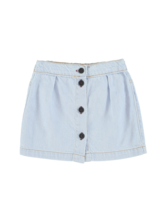 Piupiuchick short skirt light blue soft denim
