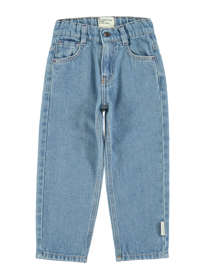 Piupiuchick unisex trousers washed navy denim