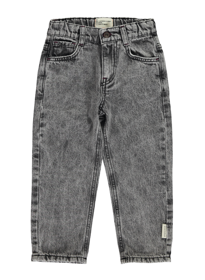 Piupiuchick unisex trousers washed black denim