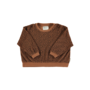 Piupiuchick terry cotton sweatshirt brown/animalprint