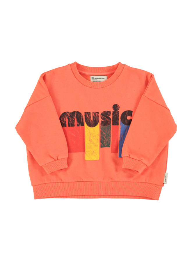 Piupiuchick sweatshirt orange/music print