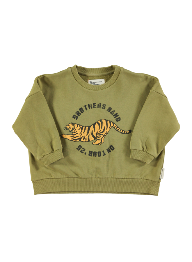Piupiuchick sweatshirt olive green/ tiger print