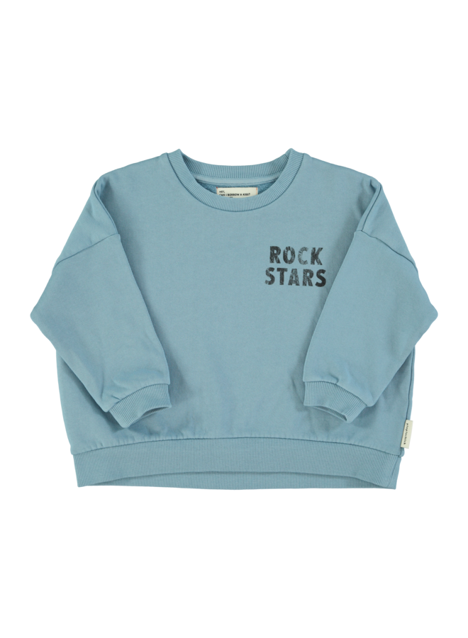 Piupiuchick sweatshirt blue rock stars print