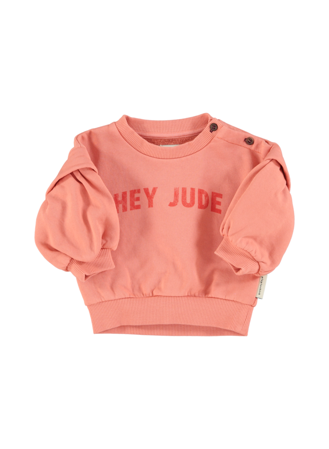 Piupiuchick sweatshirt pink hey jude print
