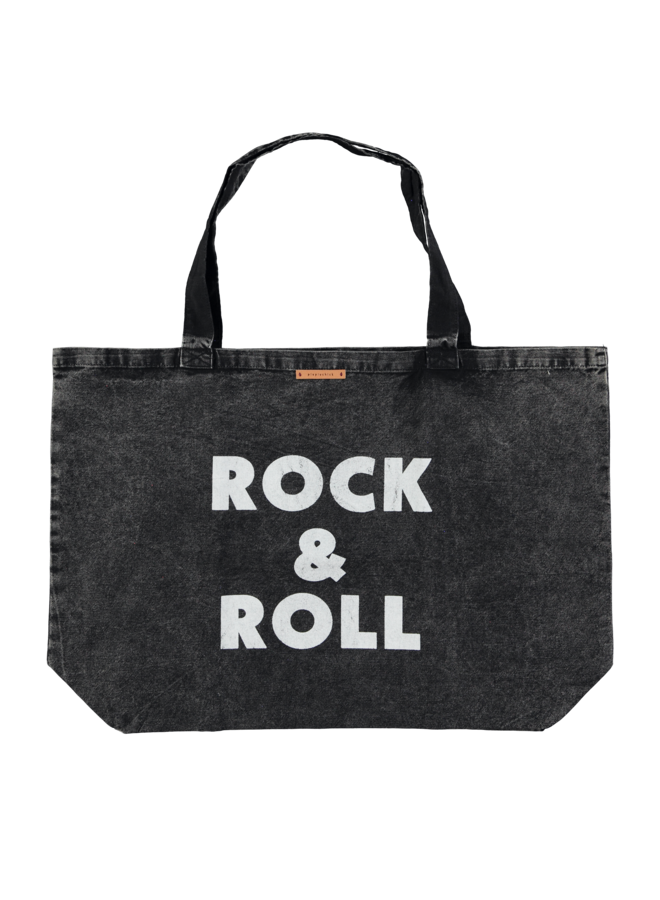 Piupiuchick xl bag faded black rock&roll print