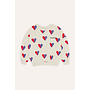 The campamento bicolor hearts sweatshirt ecru