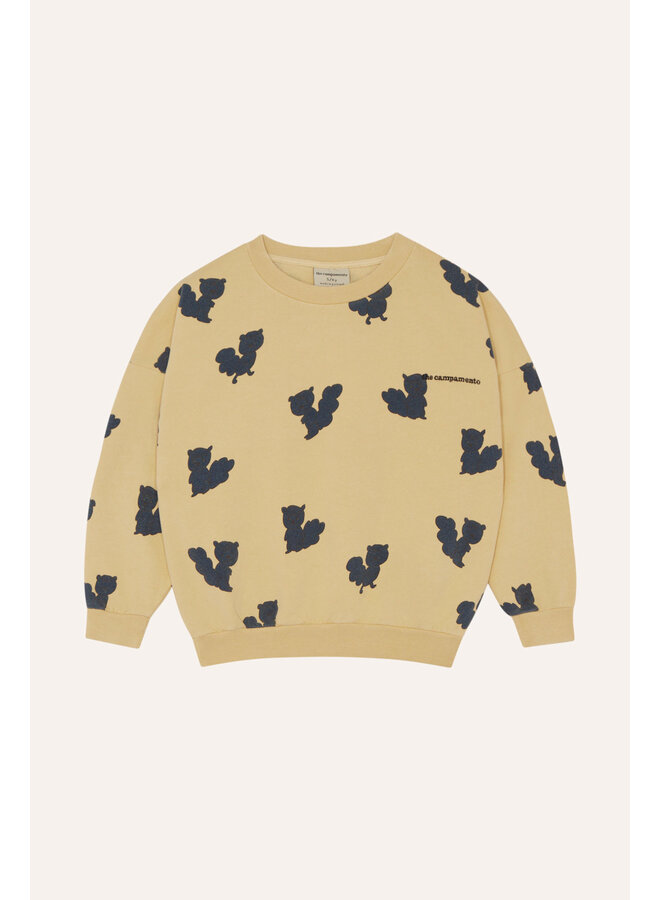The campamento blue squirrels sweatshirt yellow