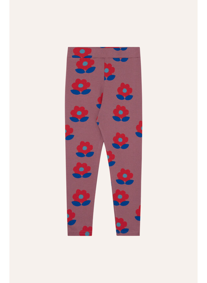 The campamento big flower purple leggings