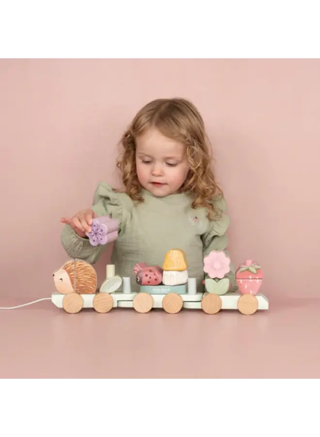 Litte dutch blokken trein fairy garden