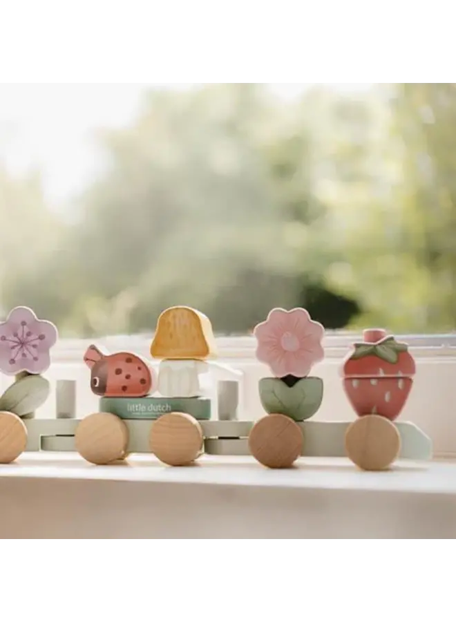 Litte dutch blokken trein fairy garden