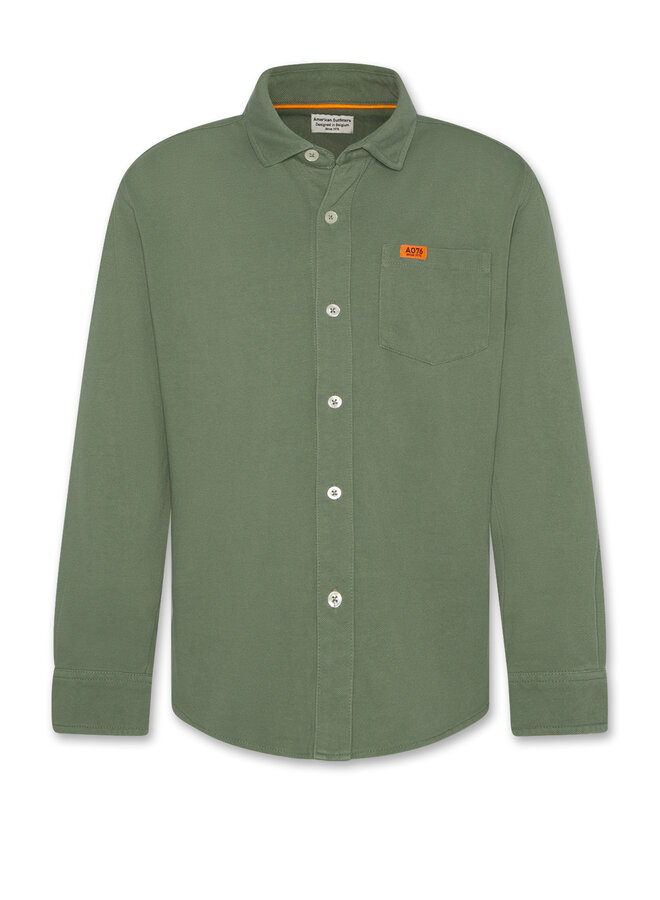 AO76 dan shirt pique earth green